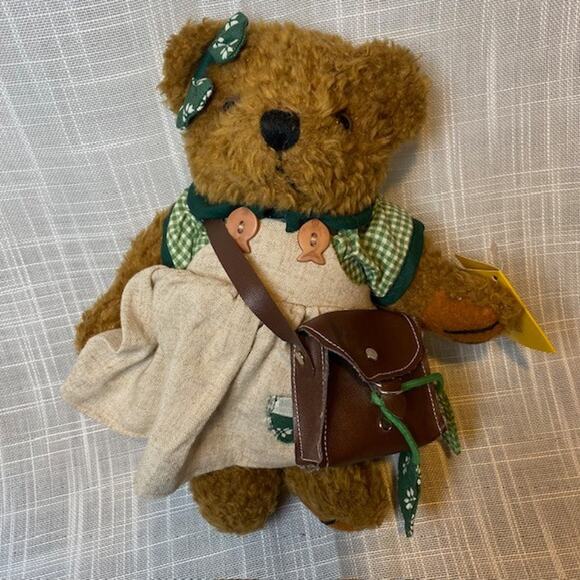 Vintage Sunkid German Bear 9 inch Scotty Bear Fully Clothed New with Tags NWT - Picture 1 of 9